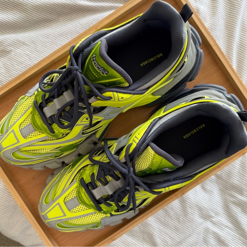 Balenciaga - Men’s Track 2 Sneakers - Size 44 (EU), 10.5 (US) - Neon Green - Picture 5 of 6
